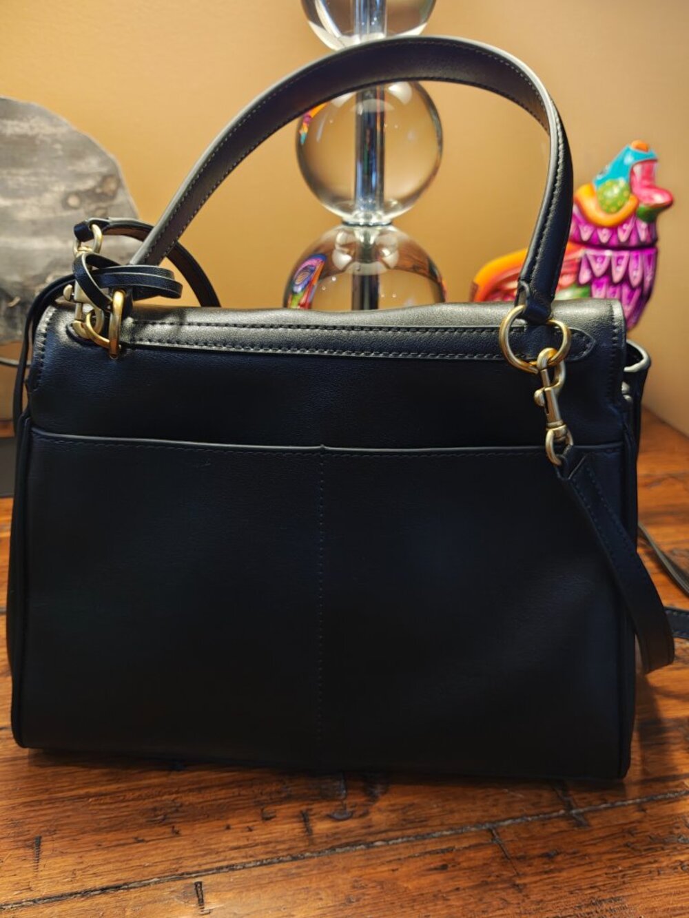 Balenciaga Women's Rodeo HandBag in Black,Smooth Calfskin Aged-Gold Hardware - Picture 2 of 16